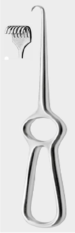 ВОЛКМЕНН (VOLKMANN) ретрактор 21,5 см (cm), тупокінцевий, 6 зубів